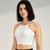 Women's sexy halter top gym high intensity workout yoga clothing gathered shockproof sports underwear yoga undershirt