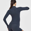 Fitness yoga sports jacket for women stand-up collar zipper sports top breathable quick dry long sleeve gym exercise clothing
