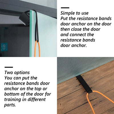 YHOLI-Resistance Bands Door Anchor Gym Fitness Door Attachment For Home Gym Fitness Yoga Dance Training
