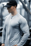 Men's Compression Jacket cardigan zipper Shirts Light Weight Slim Fit Long Sleeve Workout T-Shirts gym elasticity coat men tops