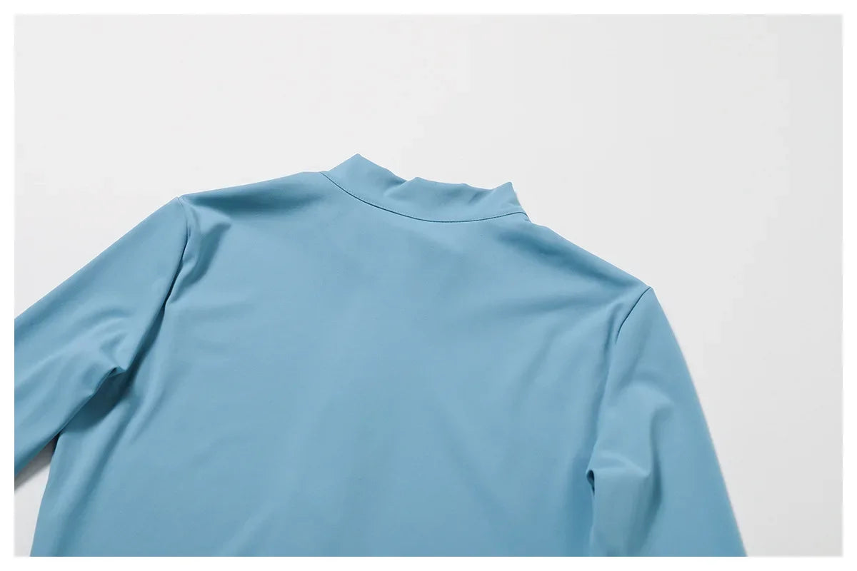 Women's Outdoor Running Fitness Jacket T-shirt Stand Collar Long Sleeve Zipper Yoga Shirts Solid Gym Push Up Workout Tops New