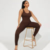 Jumpsuit Women One-piece Outfit  Sleeveless Square Neck  Bodysuit  Casual Streetwear Playsuits Sport Fitness Jumpsuit Women