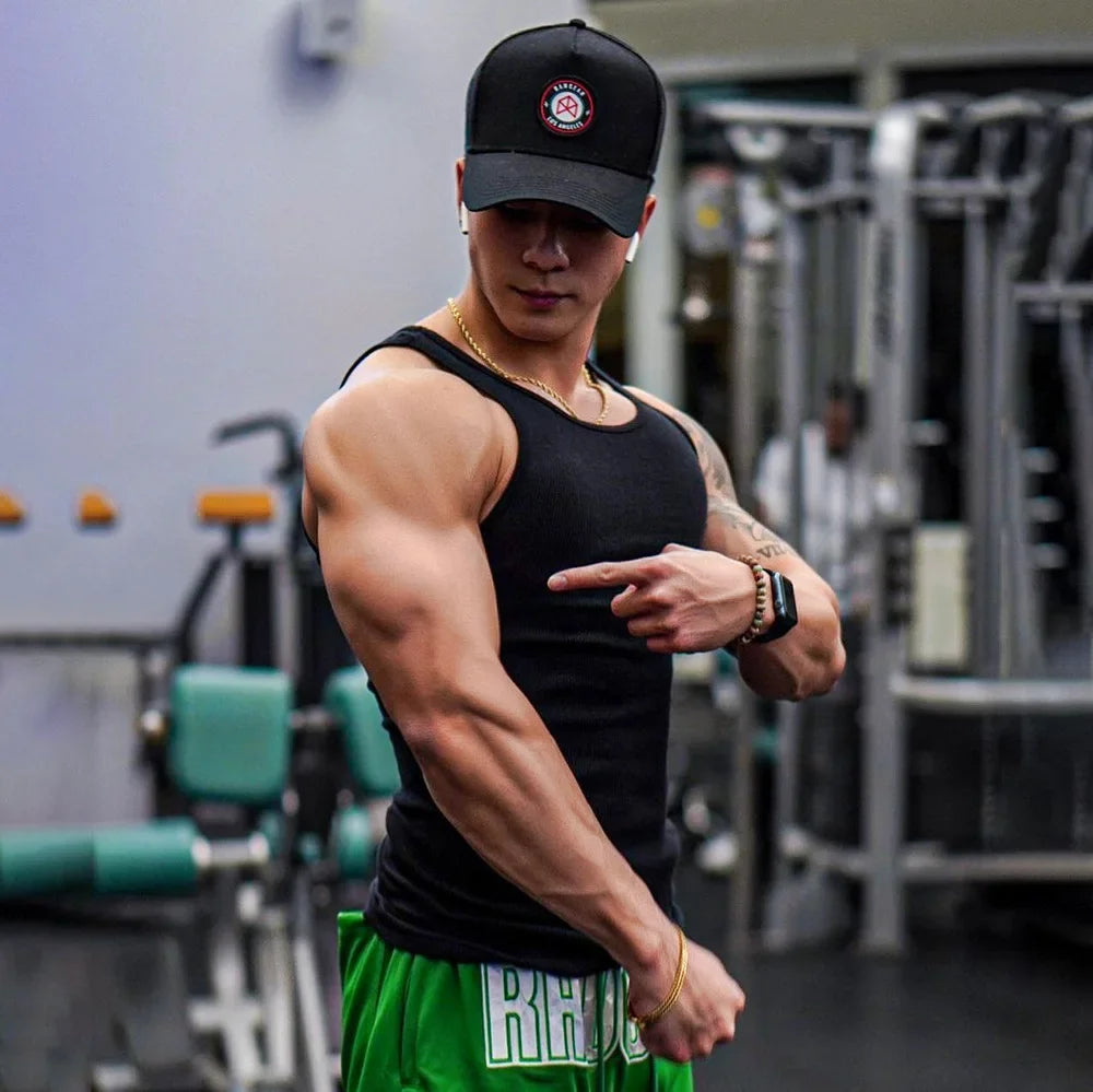 New Men's Vest, Gym Vest, Training, Fitness, Bodybuilding, Breathable Tops, M-3XL Men Bodybuilding Tank Top Gym Clothing Sport