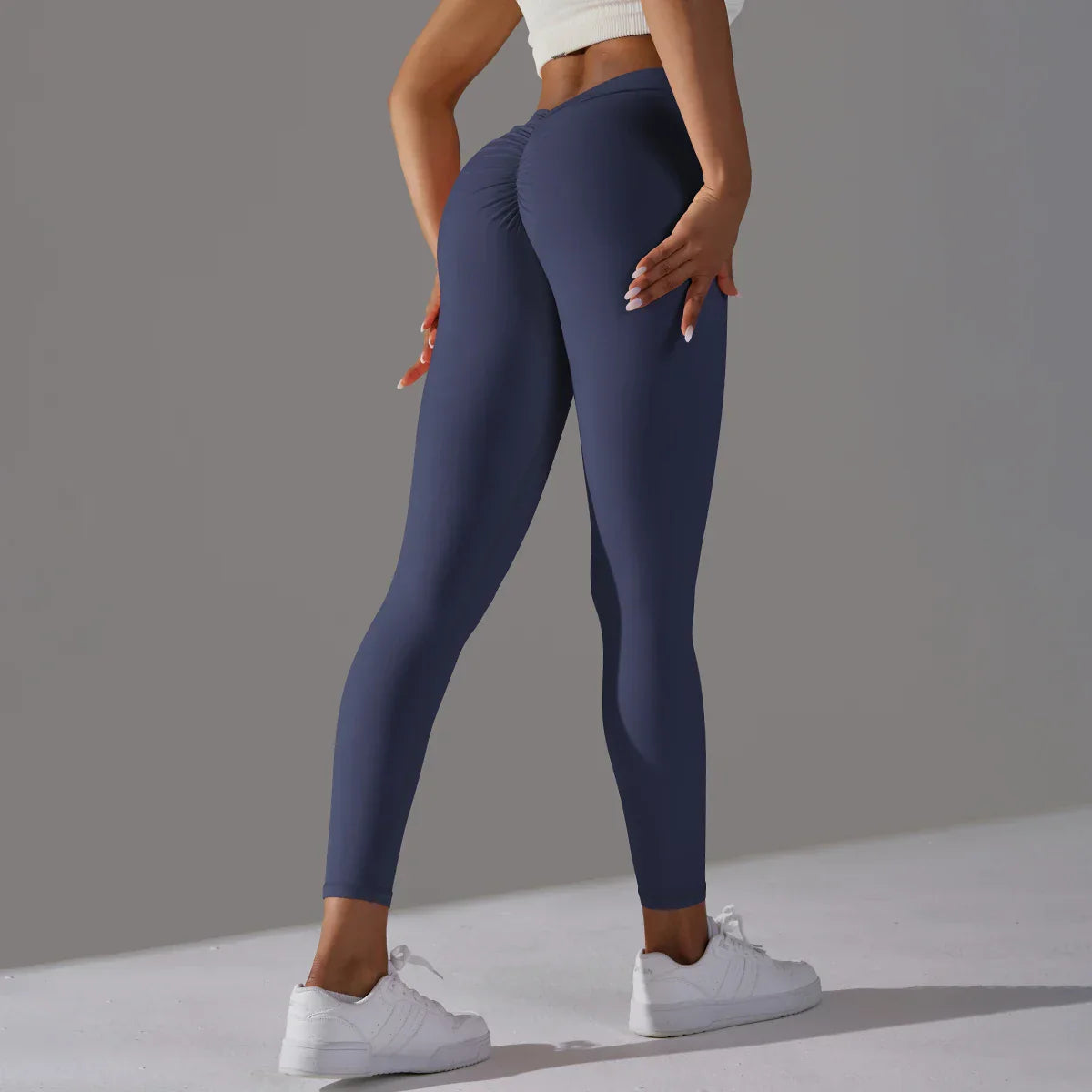 Women Fitness Leggings Workout Gym Running Scrunch Leggings Sexy Back V High Waist Trousers Jogging Active Wear Tight Pants