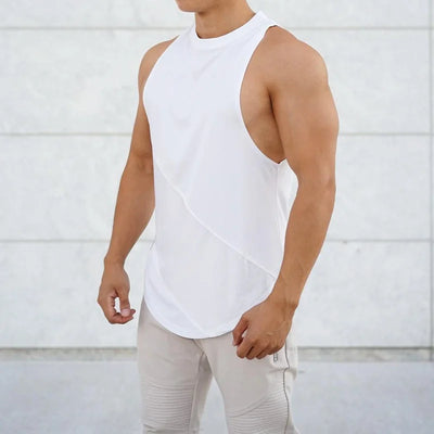 Bodybuilding Sport Tank Tops Men Gym Fitness Workout Sleeveless Shirt Male Stringer Singlet Summer Casual Loose Undershirt Vest