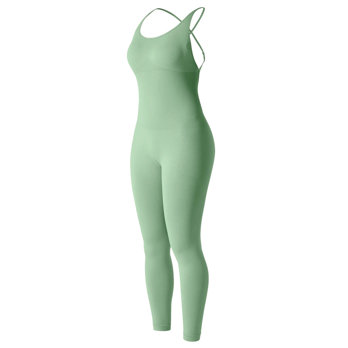 Jumpsuit Women One-piece Outfit  Sleeveless Square Neck  Bodysuit  Casual Streetwear Playsuits Sport Fitness Jumpsuit Women