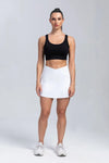 Women Fitness Shorts Skirts Yoga Seamless Leggings High Elastic Sports Fashion Gym Trainning Tennis Dresses High-Waist Skirts