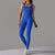 Women's Fitness seamless jumpsuit Solid Color Sports Jumpsuit Fitness Yoga Suit Jumpsuit Set Summer Ribbed Shapewear