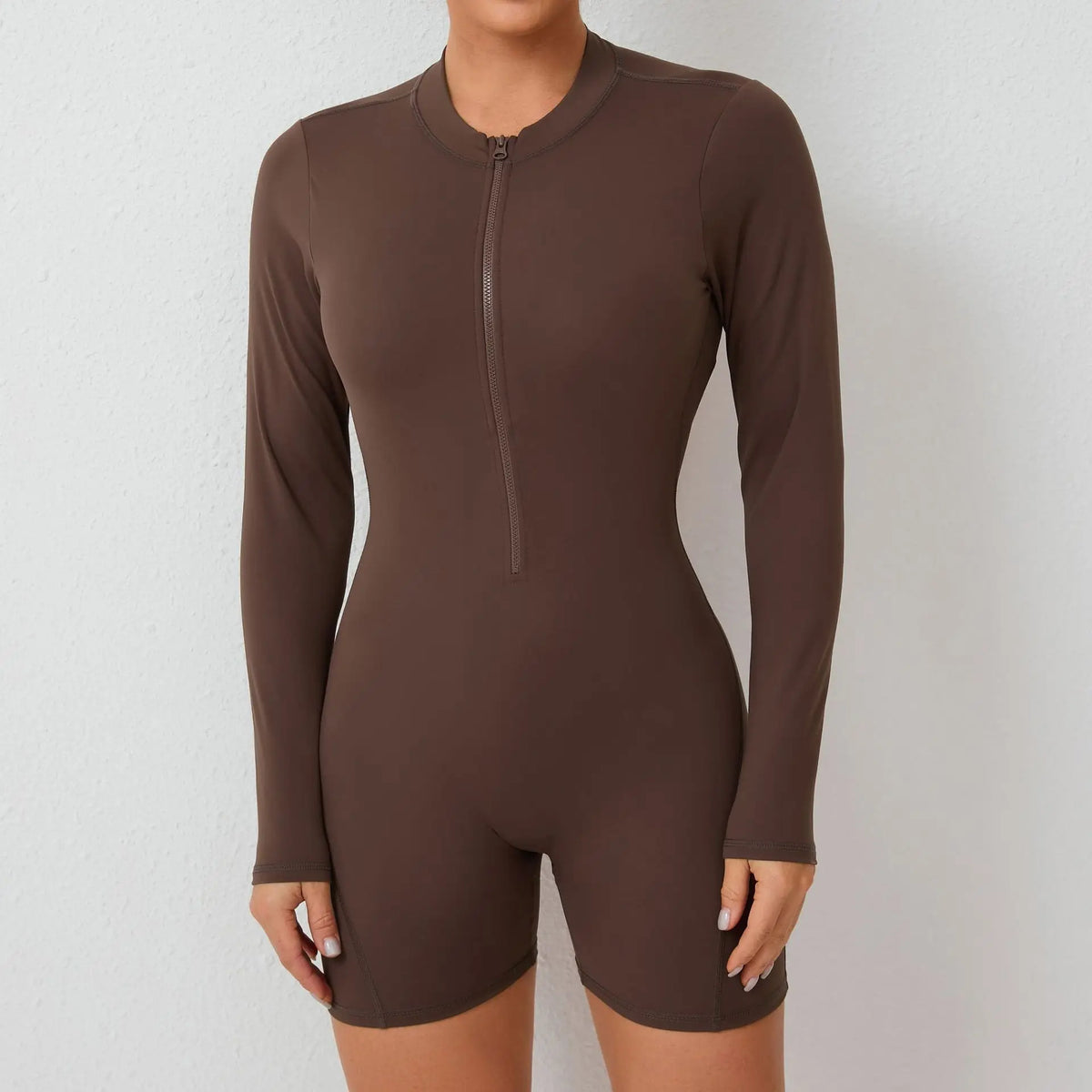 Women Gym Suits Women V Back Scrunch Whole Suit Push Up Sports Suit Women Fitness Suit with Zipper Training Clothes One-Piece