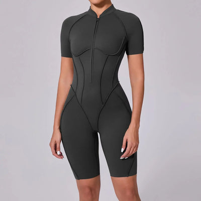 Women‘s Sports Jumpsuits Sets Fitness Combination impact bodysuit Shorts Outdoors Gym Workout Sexy Sports Jumpsuit kit Clothes