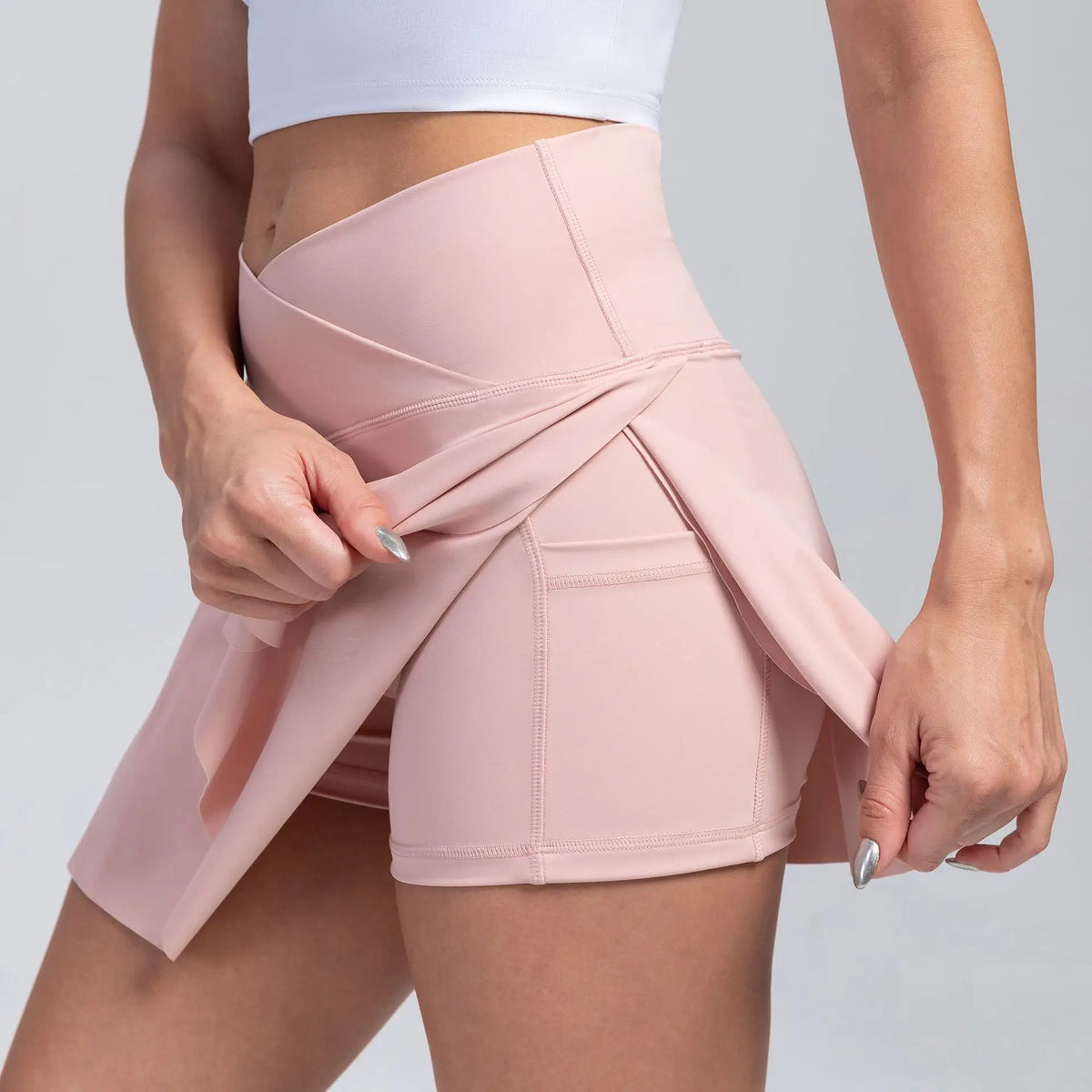 Women Fitness Shorts Skirts Yoga Seamless Leggings High Elastic Sports Fashion Gym Trainning Tennis Dresses High-Waist Skirts
