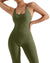 Jumpsuit Women One-piece Outfit  Sleeveless Square Neck  Bodysuit  Casual Streetwear Playsuits Sport Fitness Jumpsuit Women