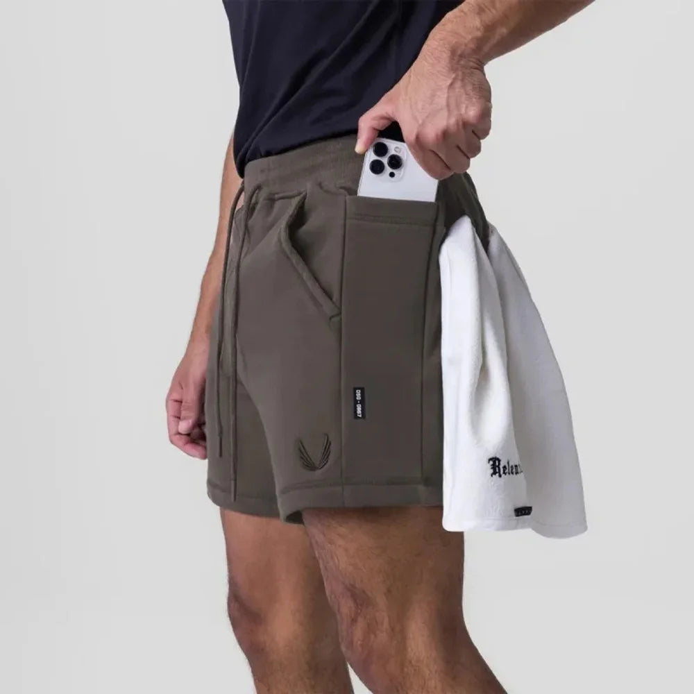 Mens Shorts Sports Gym Training Shorts American Casual Trendy Running Fitness Functional Shorts Breathable Shorts Men'S Clothing