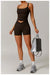 Women's fitness shorts  high-waisted buttock-lifting  tight  quick-drying  sporty yoga three-quarter shorts