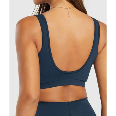 Sports Bra  Seamless Halter Neck Strap Bra Open Back Fitness Yoga Top Bras Support Women Workout Gym Crop Top