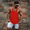 Gym Tank Top Men Bodybuilding Clothing Blank shirt Fitness Singlets Sleeveless Tanktops Cotton Muscle Stringer Vest Man