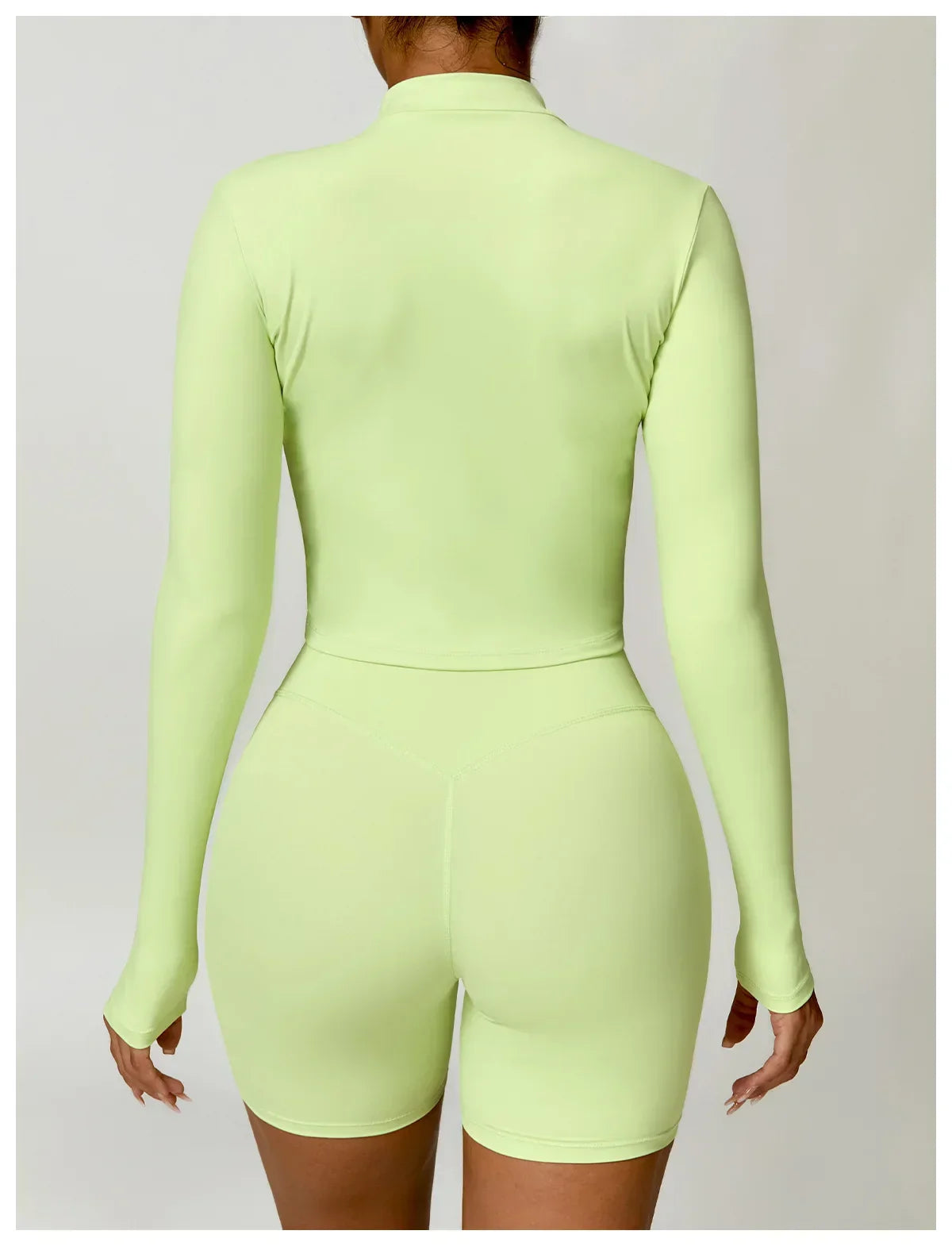 Women's Outdoor Running Fitness Jacket T-shirt Stand Collar Long Sleeve Zipper Yoga Shirts Solid Gym Push Up Workout Tops New