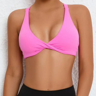 Sexy Sports Bra Women Seamless Halter Neck Strap Bra Open Back Yoga Top Bra Medium Support Gym Crop Top Mujer Underwear Girl