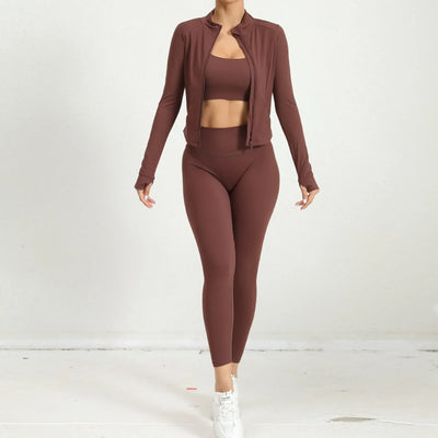 Yoga Gym Sets Jacket Leggings Sportswear Woman Gym Sports and Fitness Workout Clothes for Women 2 Piece Sets Womens Outfits