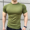 gyms Tight sports T-shirt  Men Summer Short Sleeve Fitness T Shirt Running Gym Compression T Shirt High Quality elasticity Tops