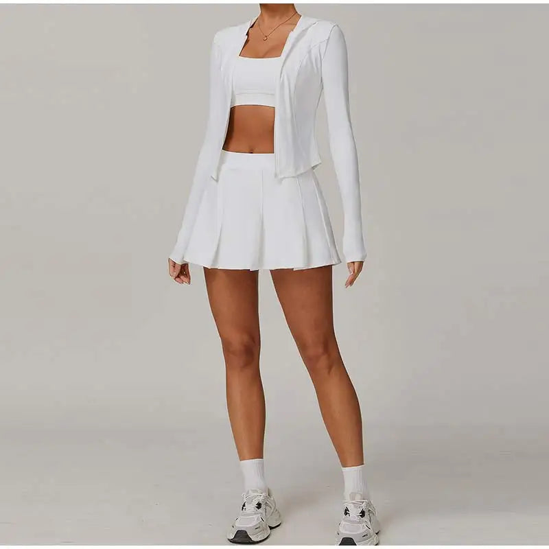 Women Sports Zipper Jacket Yoga Long Sleeved Shirts Summer Sun Protection Clothing Fitness Running Gym Tops UV Resistant Coat