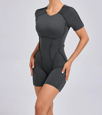 Short Jumpsuit Gym Clothes For Women Sportswear Fitness Overalls Backless Scrunch Booty Yoga Suit Sports Set Outfit