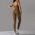 Women's Fitness seamless jumpsuit Solid Color Sports Jumpsuit Fitness Yoga Suit Jumpsuit Set Summer Ribbed Shapewear