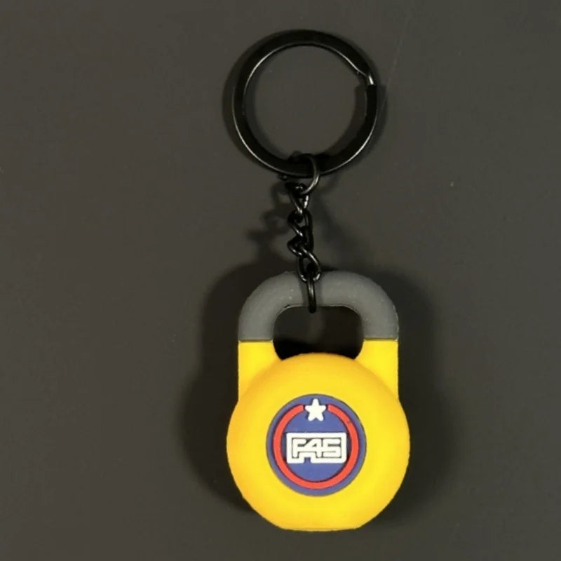 2025 New Barbell Keychain DlY Silicone Dumbbell Keychain Gym Gifts for Gym Lovers Fitness Trainer Gift Backpack Car Key Pendant