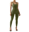 Jumpsuit Women One-piece Outfit  Sleeveless Square Neck  Bodysuit  Casual Streetwear Playsuits Sport Fitness Jumpsuit Women