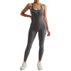 Jumpsuit Women One-piece Outfit  Sleeveless Square Neck  Bodysuit  Casual Streetwear Playsuits Sport Fitness Jumpsuit Women