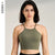 Women's sexy halter top gym high intensity workout yoga clothing gathered shockproof sports underwear yoga undershirt