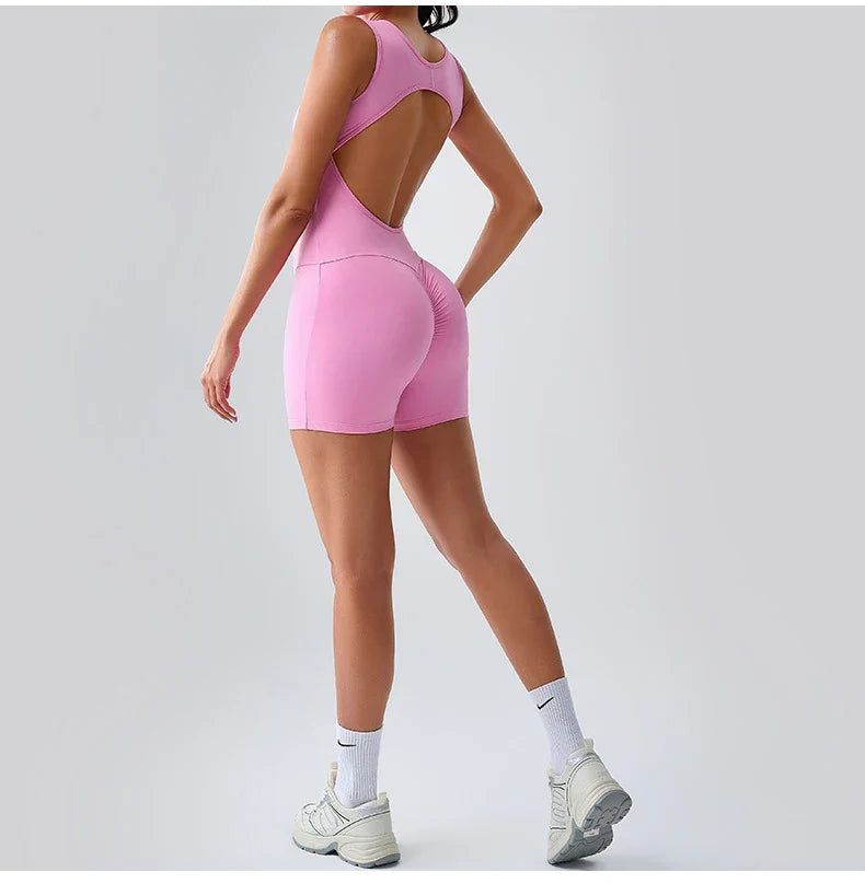Gym Jumpsuits Women Clothes Fitness Suit Short Sets Sports Overalls for Woman Tracksuit Yoga Clothing Workout Rompers Sportswear