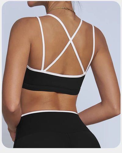 Women Sports Bra High Strength Push Up Top Fitness Underwear Yoga Bras Sport Tops for Women Breathable Running Vest Gym Wear