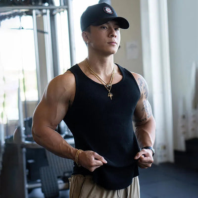 New Men's Vest, Gym Vest, Training, Fitness, Bodybuilding, Breathable Tops, M-3XL Men Bodybuilding Tank Top Gym Clothing Sport