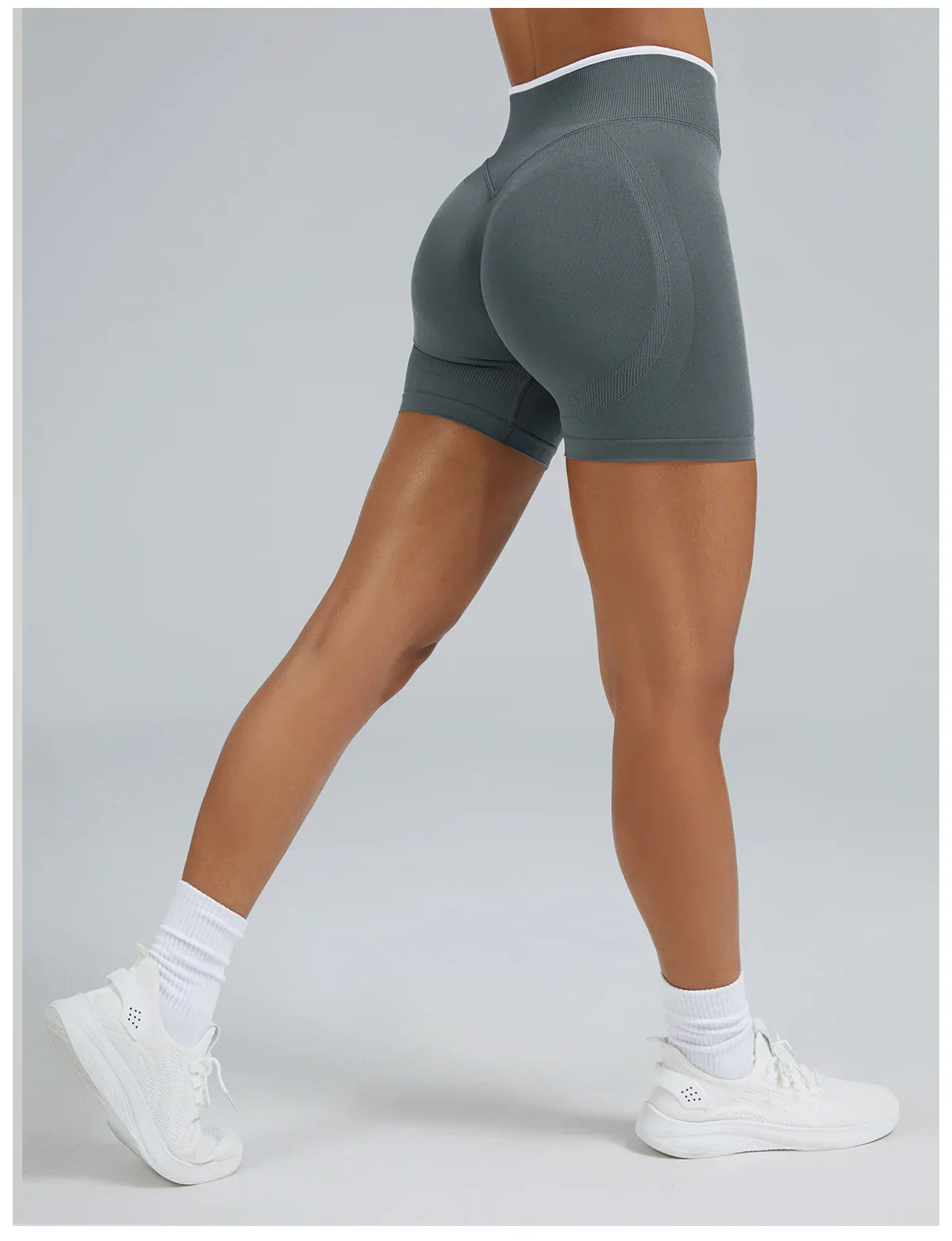 Women Sports Shorts Low Ribbed Waistband Yoga Shorts Seamless Workout Gym Clothes Woman High Stretch Running Shorts Women