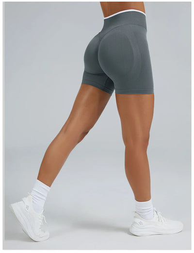 Women Sports Shorts Low Ribbed Waistband Yoga Shorts Seamless Workout Gym Clothes Woman High Stretch Running Shorts Women