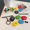2025 New Barbell Keychain DlY Silicone Dumbbell Keychain Gym Gifts for Gym Lovers Fitness Trainer Gift Backpack Car Key Pendant
