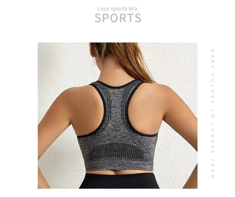 Women's Workout Sports Bras Fitness Backless Padded Ivy Low Impact Bra Yoga Crop Tank Top