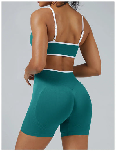 Women Sports Shorts Low Ribbed Waistband Yoga Shorts Seamless Workout Gym Clothes Woman High Stretch Running Shorts Women