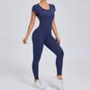 Women's Yoga Jumpsuit Fitness Sport Set Overalls Gym Clothing Wear Pilates Workout Clothes Women Short Sleeves Outfit Activewear
