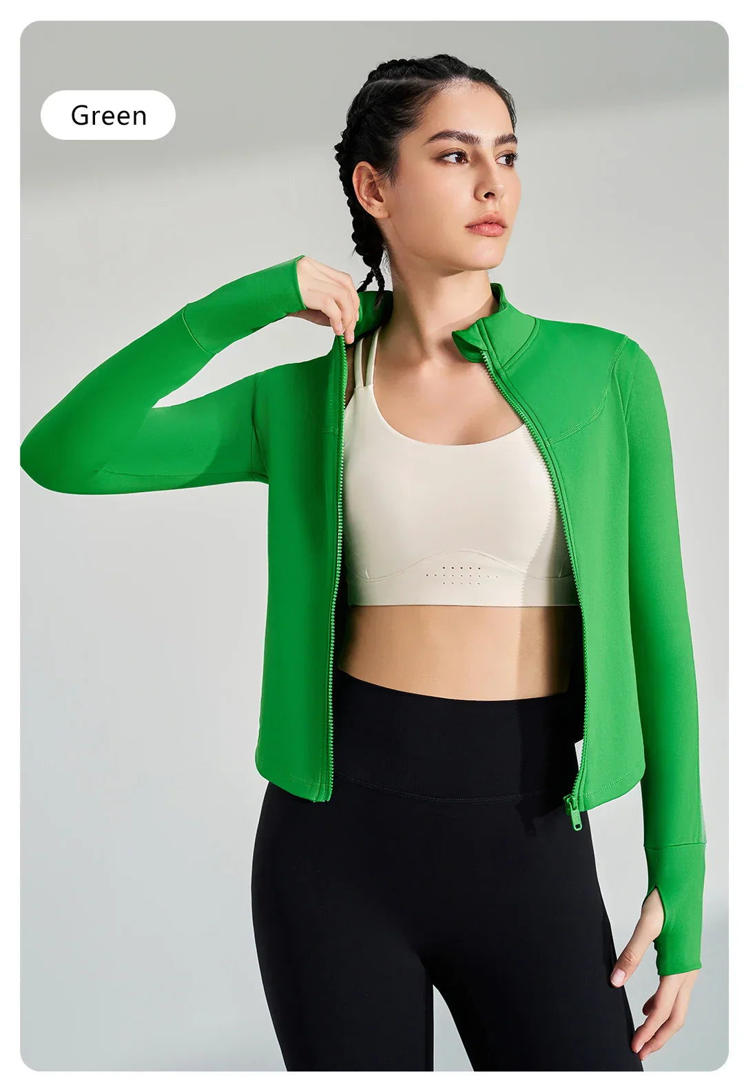 Women's Sports Fitness Long Sleeve Jacket New Yoga Clothing Tops Gym Tight Training Clothing Quick Dry Running Jacket