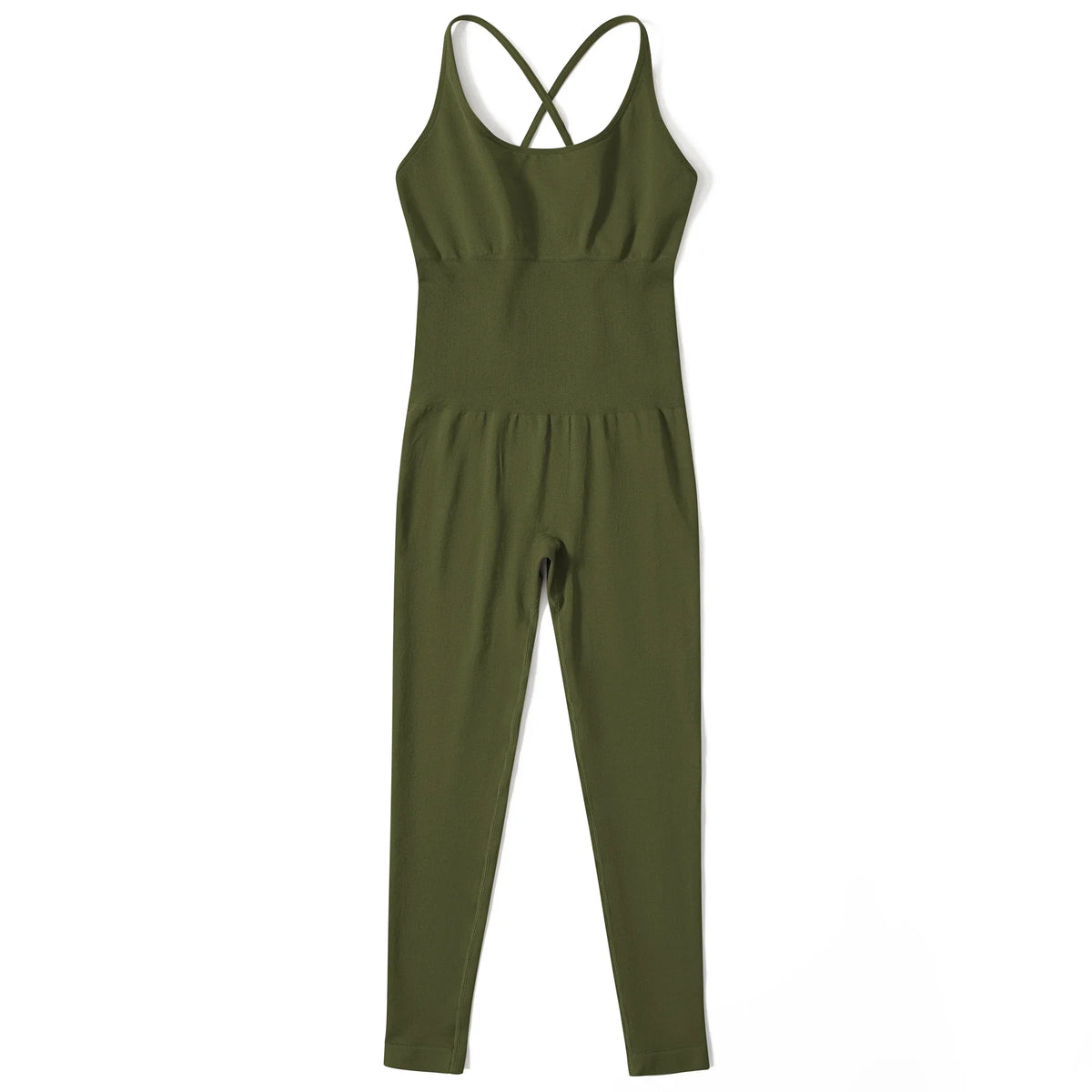 Jumpsuit Women One-piece Outfit  Sleeveless Square Neck  Bodysuit  Casual Streetwear Playsuits Sport Fitness Jumpsuit Women