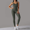Women's Fitness seamless jumpsuit Solid Color Sports Jumpsuit Fitness Yoga Suit Jumpsuit Set Summer Ribbed Shapewear