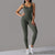 Women's Fitness seamless jumpsuit Solid Color Sports Jumpsuit Fitness Yoga Suit Jumpsuit Set Summer Ribbed Shapewear