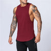 Men's Gym Clothing Summer Fitness Cotton Tank Top Men Jogging Bodybuilding Sleeveless Shirt Breathable O-Neck Casual Muscle Vest