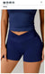 Women's fitness shorts  high-waisted buttock-lifting  tight  quick-drying  sporty yoga three-quarter shorts