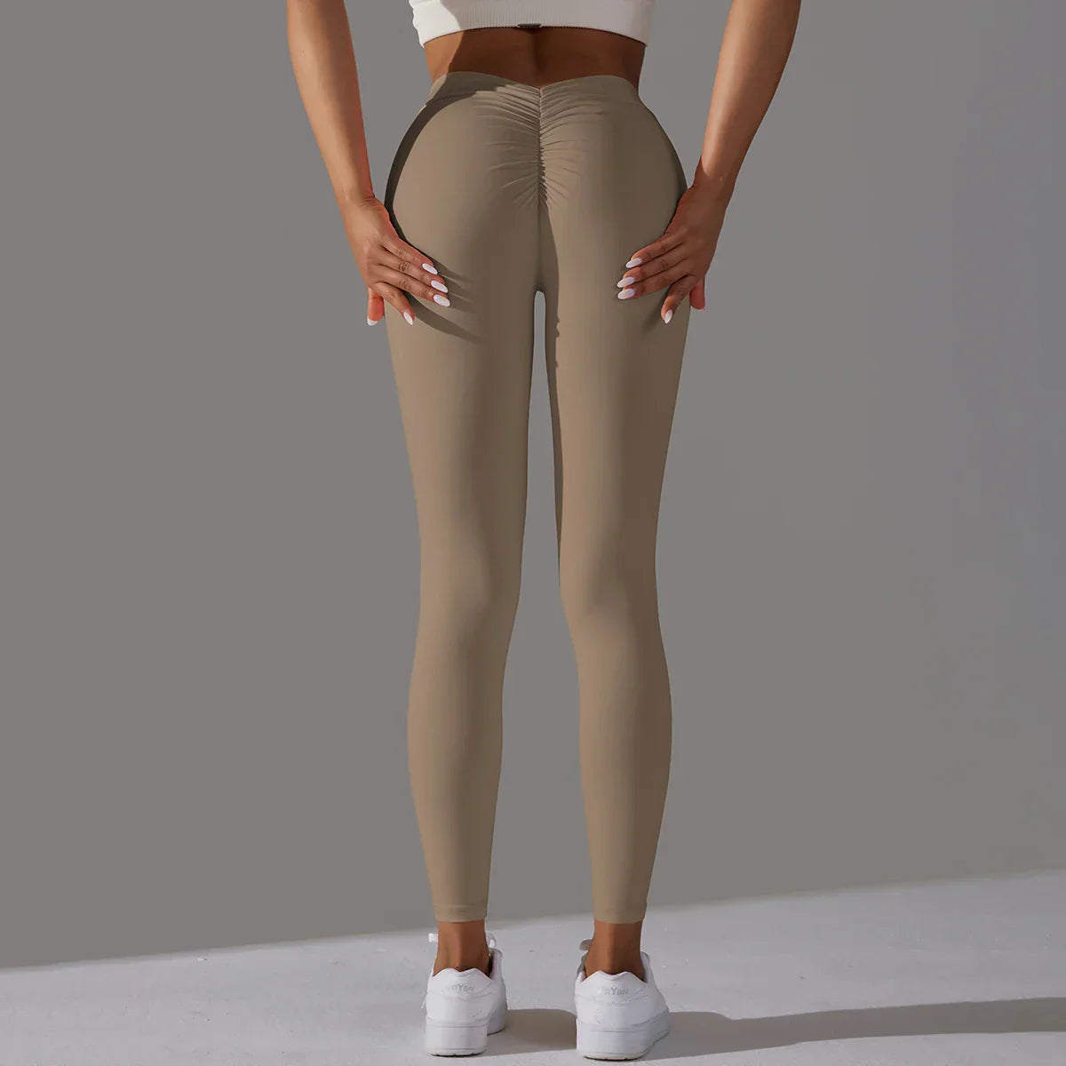 Women Fitness Leggings Workout Gym Running Scrunch Leggings Sexy Back V High Waist Trousers Jogging Active Wear Tight Pants