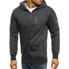 Men's hooded jacket Casual long-sleeved hoodie Zipper Gym sports hoodie Spring and Autumn