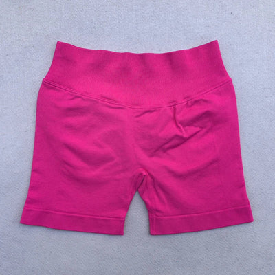Gym Shorts Women Fitness Sports Biker Shorts 4.5" Low Ribbed Band Yoga Shorts Workout Scrunch Butt Seamless Leggings
