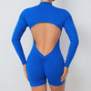 Women Gym Suits Women V Back Scrunch Whole Suit Push Up Sports Suit Women Fitness Suit with Zipper Training Clothes One-Piece